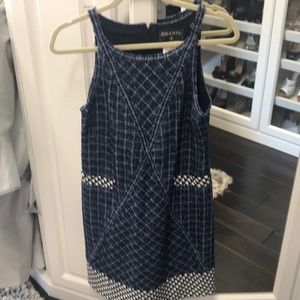 Chanel blue and white dress